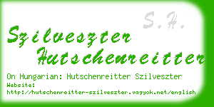 szilveszter hutschenreitter business card